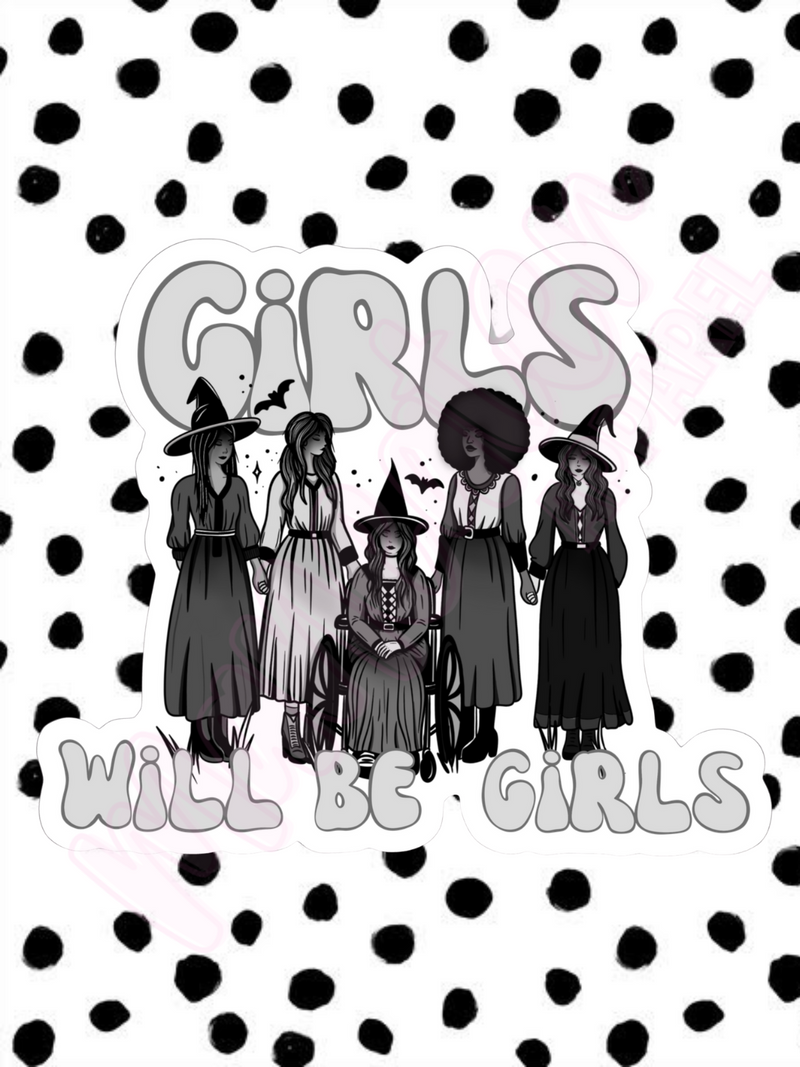 girls will be girls vinyl sticker