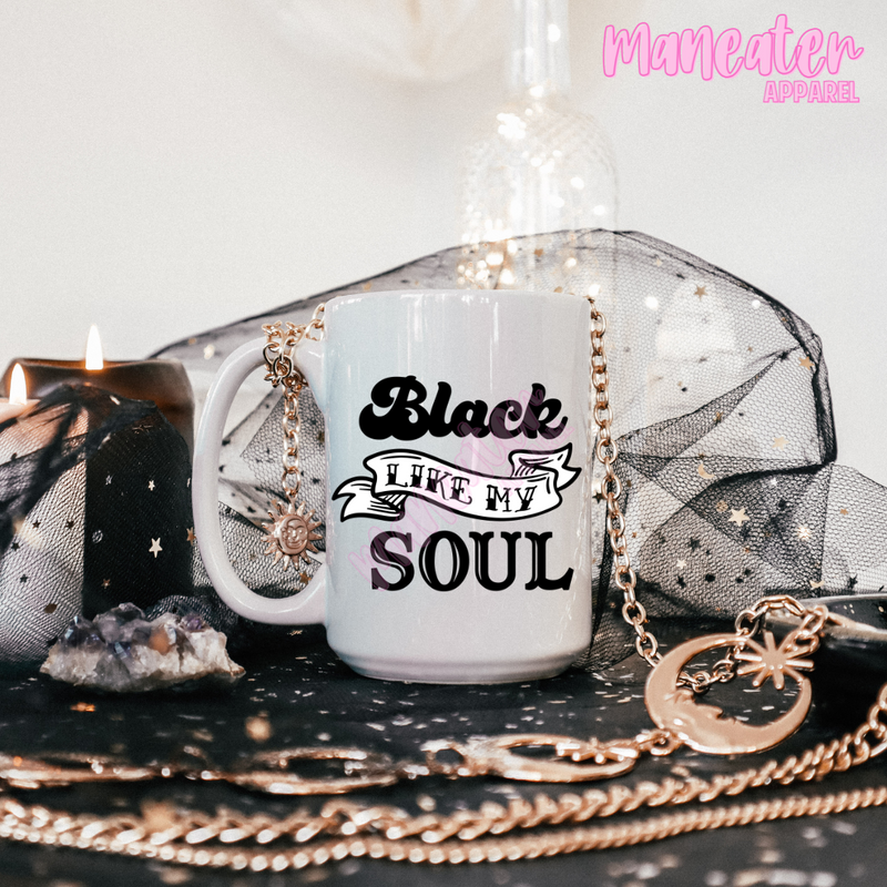 black like my soul coffee mug