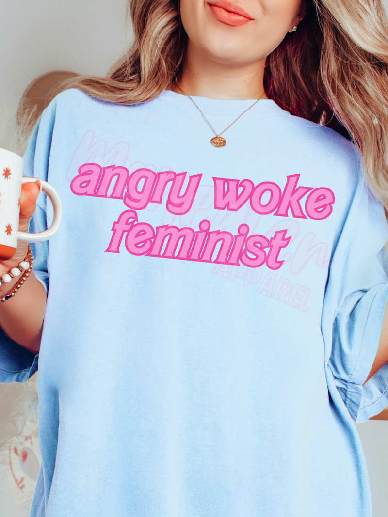 angry woke feminist